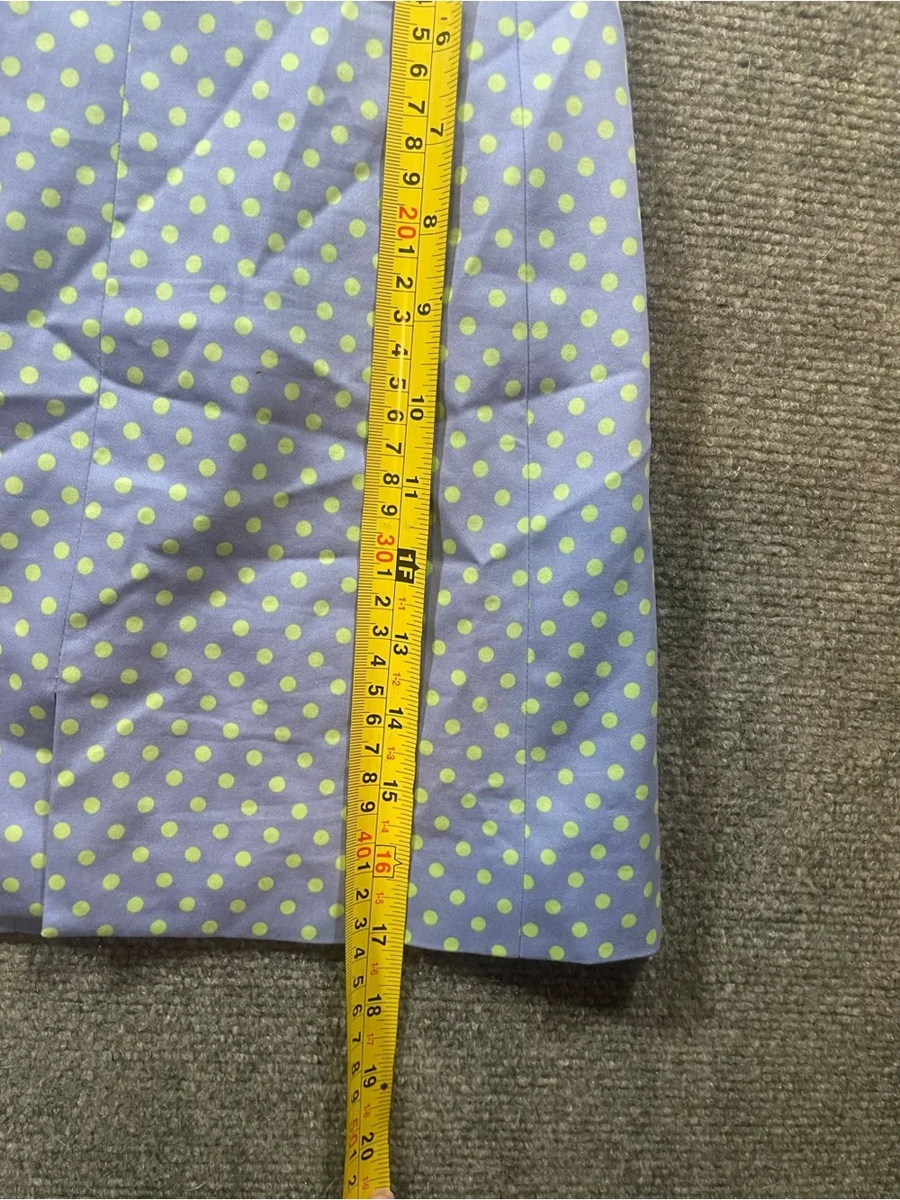 Zara Light Blue Halter Top & Skirt Set with Green Polka Dots